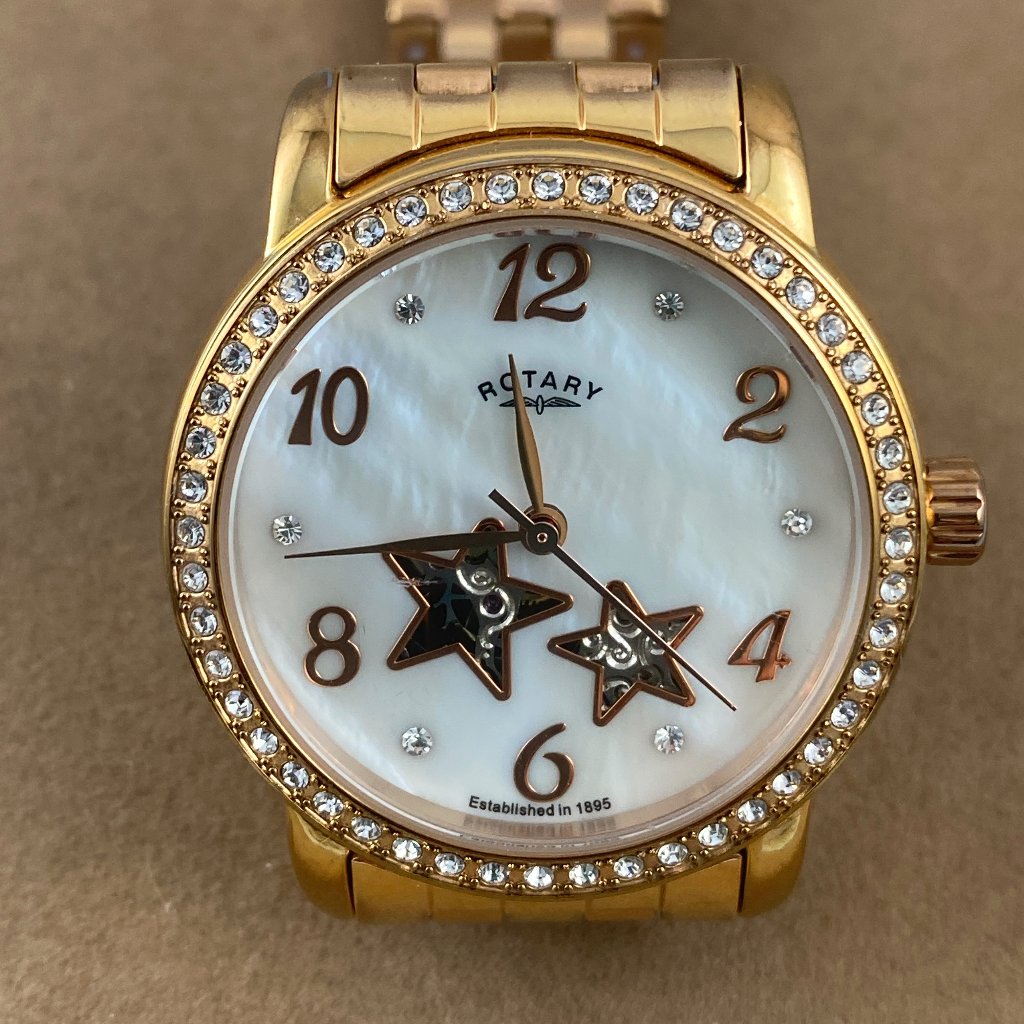 Swiss Rotary Automatic 18k Rose Gold Plating Color Celestiastars L Watch